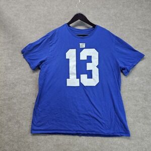 Nike Men's Adult Sz 2XL Tee Shirt T Blue NY Giants Beckham JR Athletic Casual